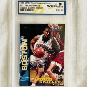 1996 SCORE Board NBA Draft Day #5-C ANTOINE WALKER ** Rookie Bolton Celtics. GEM